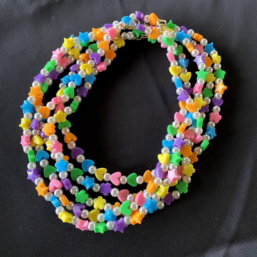 Colorful Beaded and Pearls Choker Necklaces